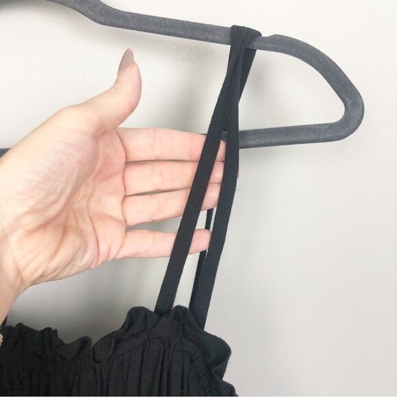 ANTHROPOLOGIE | LEIFNOTES Black Asymmetrical Divergent Dress Women’s Size M - Picture 4 of 10